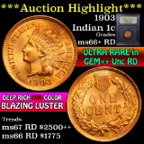 ***Auction Highlight*** 1903 Indian Cent 1c Graded GEM++ RD by USCG (fc)