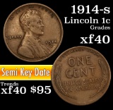 1914-s Lincoln Cent 1c Grades xf