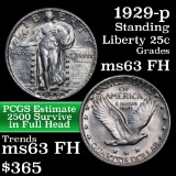 1929-p Standing Liberty Quarter 25c Grades Select Unc FH (fc)