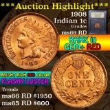 ***Auction Highlight*** 1908 Indian Cent 1c Graded GEM+ Unc RD by USCG (fc)