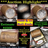 ***Auction Highlight*** Incredible Find, Unc Morgan $1 Shotgun Roll w/1889 & cc mint ends  (fc)