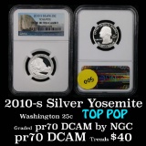 NGC 2010-s Silver Yosemite Washington Quarter 25c Graded GEM++ Proof Deep Cameo By NGC