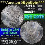 ***Auction Highlight*** 1894-s Morgan Dollar $1 Graded GEM+ Unc by USCG (fc)