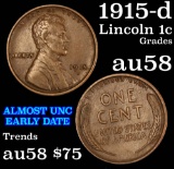 1915-d Lincoln Cent 1c Grades Choice AU/BU Slider