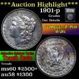 ***Auction Highlight*** 1901-p Morgan Dollar $1 Graded Unc Details by USCG (fc)