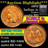 1902 Indian Cent 1c Graded Choice Unc RD by USCG (fc)