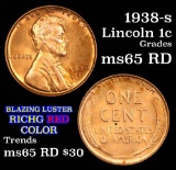 1938-s Lincoln Cent 1c Grades GEM Unc RD
