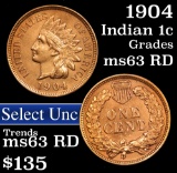 1904 Indian Cent 1c Grades Select Unc RD