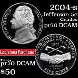 2004-s Peace Jefferson Nickel 5c Grades GEM++ Proof Deep Cameo