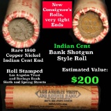 Indian Head Penny 1c Shotgun Roll, 1860 CN on one end, reverse on the other