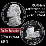 2004-s Keelboat Jefferson Nickel 5c Grades GEM++ Proof Deep Cameo