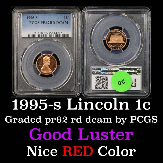 PCGS 1995-s Buffalo Nickel 5c Graded Choice Proof Red Cameo By PCGS