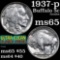 1937-p Buffalo Nickel 5c Grades GEM Unc