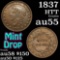 1837 Mint Drop Hard Times Token 1c Grades Choice AU