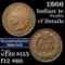 1866 Indian Cent 1c Grades vf details
