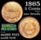 1865 Two Cent Piece 2c Grades Unc Details