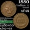 1880 Indian Cent 1c Grades xf+
