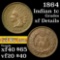 1864 Bronze Indian Cent 1c Grades xf details