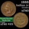 1888 Indian Cent 1c Grades xf
