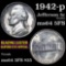 1942-p Jefferson Nickel 5c Grades Choice Unc 5fs