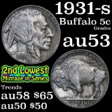1931-s Buffalo Nickel 5c Grades Select AU