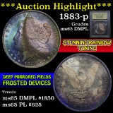 ***Auction Highlight*** 1883-p Morgan Dollar $1 Graded GEM Unc DMPL by USCG (fc)