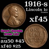 1916-s Lincoln Cent 1c Grades xf+