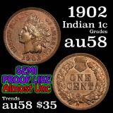 1902 Semi PL Indian Cent 1c Grades Choice AU/BU Slider