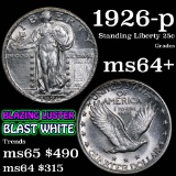 1926-p Standing Liberty Quarter 25c Grades Choice+ Unc (fc)