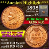 ***Auction Highlight*** 1898 Indian Cent 1c Graded Gem+ Unc RD by USCG (fc)