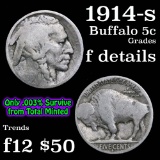 1914-s Buffalo Nickel 5c Grades f details