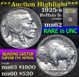 ***Auction Highlight*** 1925-s Buffalo Nickel 5c Graded Select Unc by USCG (fc)