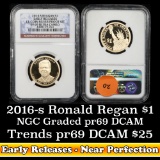 NGC 2016-s Ronald Regan Early Releases Presidential Dollar $1 Graded pr69 DCAM by NGC