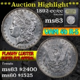***Auction Highlight*** 1892-cc/cc Vam 4b R-5 Morgan Dollar $1 Graded Select Unc by USCG (fc)