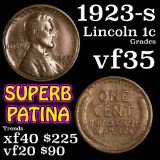 1923-s Lincoln Cent 1c Grades vf++