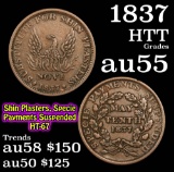 1837 Shin Plasters, Specie Payments Suspended HT-67 Hard Times Token 1c Grades Choice AU