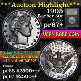 ***Auction Highlight*** 1905 Barber Half Dollars 50c Graded GEM++ Proof by USCG (fc)