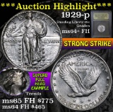 ***Auction Highlight*** 1929-p Standing Liberty Quarter 25c Graded Choice Unc+ FH by USCG (fc)