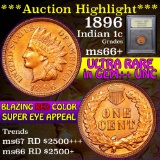 ***Auction Highlight*** 1896 Indian Cent 1c Graded GEM++ RD by USCG (fc)