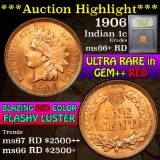 ***Auction Highlight*** 1906 Indian Cent 1c Graded GEM++ RD by USCG (fc)