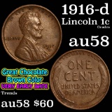 1916-d Lincoln Cent 1c Grades Choice AU/BU Slider