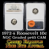 NGC 1972-s Roosevelt Dime 10c Graded pr65 Cam by NGC