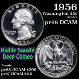 1956 Washington Quarter 25c Grades GEM++ Proof Deep Cameo (fc)