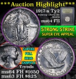 ***Auction Highlight*** 1917-s Ty2 Standing Liberty Quarter 25c Graded Choice Unc FH by USCG (fc)