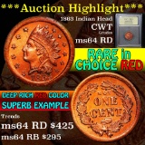 ***Auction Highlight*** 1863 Indian Head Civil War Token 1c Graded Choice Unc RD by USCG (fc)