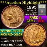 ***Auction Highlight*** 1895 Indian Cent 1c Graded Gem+ Unc RD by USCG (fc)
