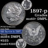 1897-p Morgan Dollar $1 Grades Select Unc+ DMPL (fc)