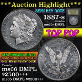 ***Auction Highlight*** 1887-s TOP POP Morgan Dollar $1 Graded GEM+ DMPL by USCG (fc)
