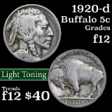 1920-d Buffalo Nickel 5c Grades f, fine