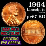 1964 Lincoln Cent 1c Grades Gem++ Proof Red